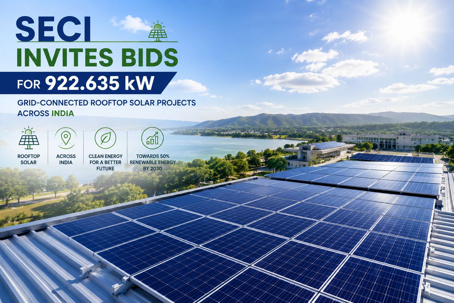 SECI Floats Tender for 922.635 kW of Grid-Connected Rooftop Solar Projects Across India