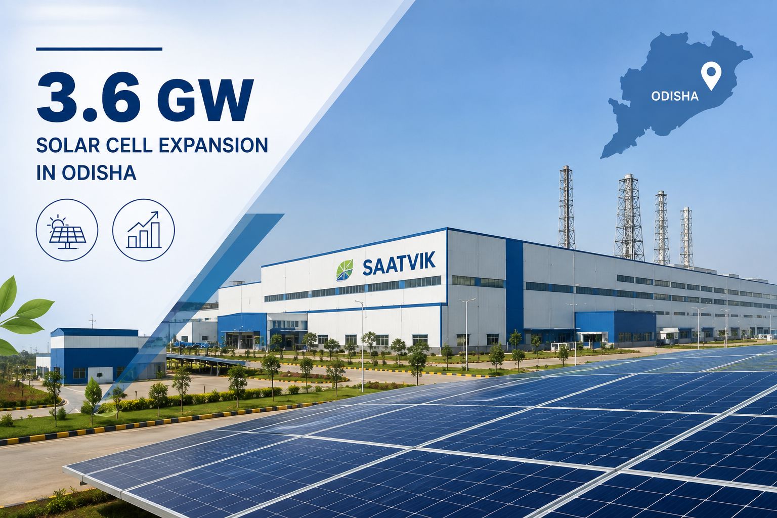 Saatvik Solar Plans 3.6 GW Solar Cell Manufacturing Expansion in Odisha