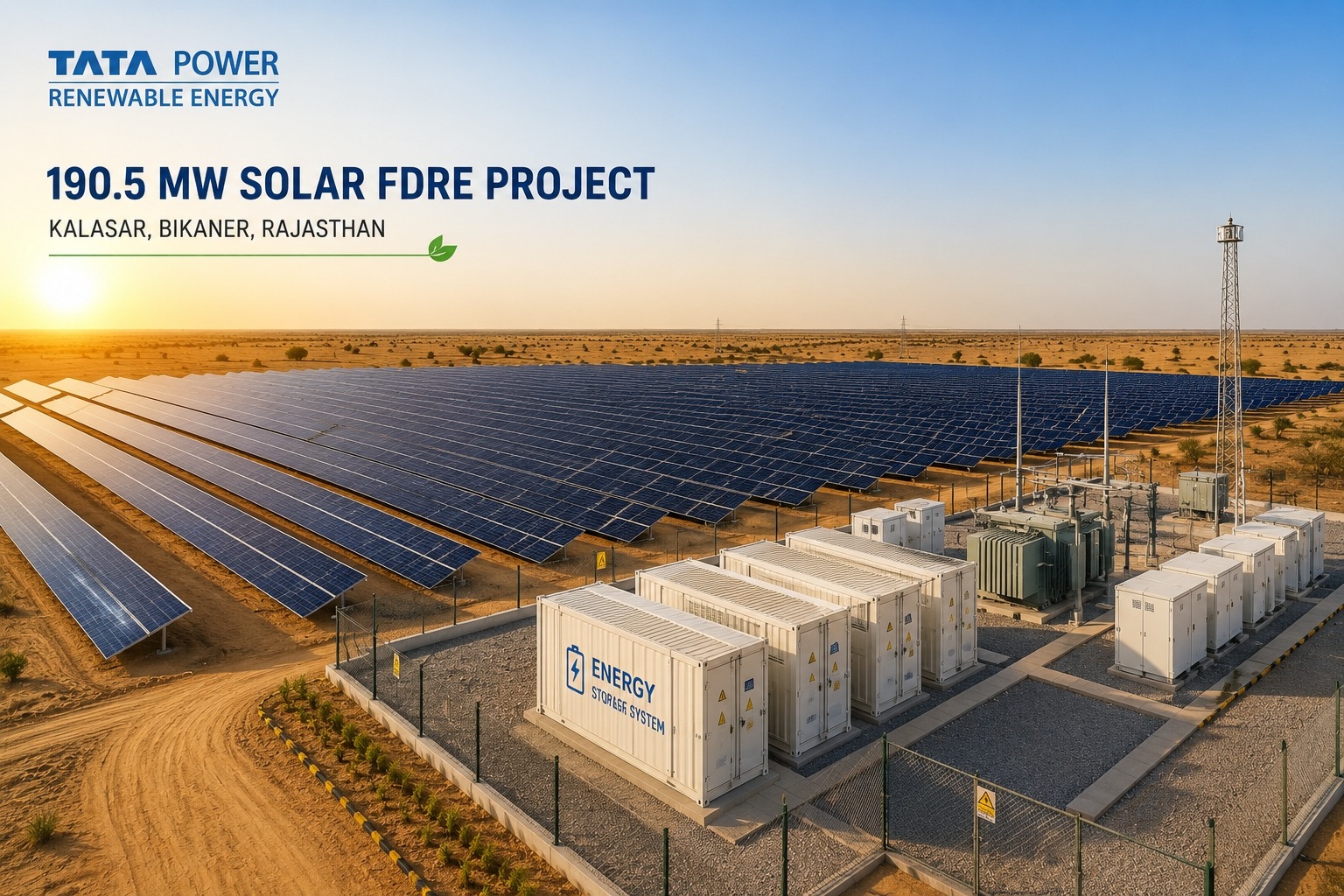 Tata Power Renewable Energy Commissions 190.5 MW Solar FDRE Project in Rajasthan