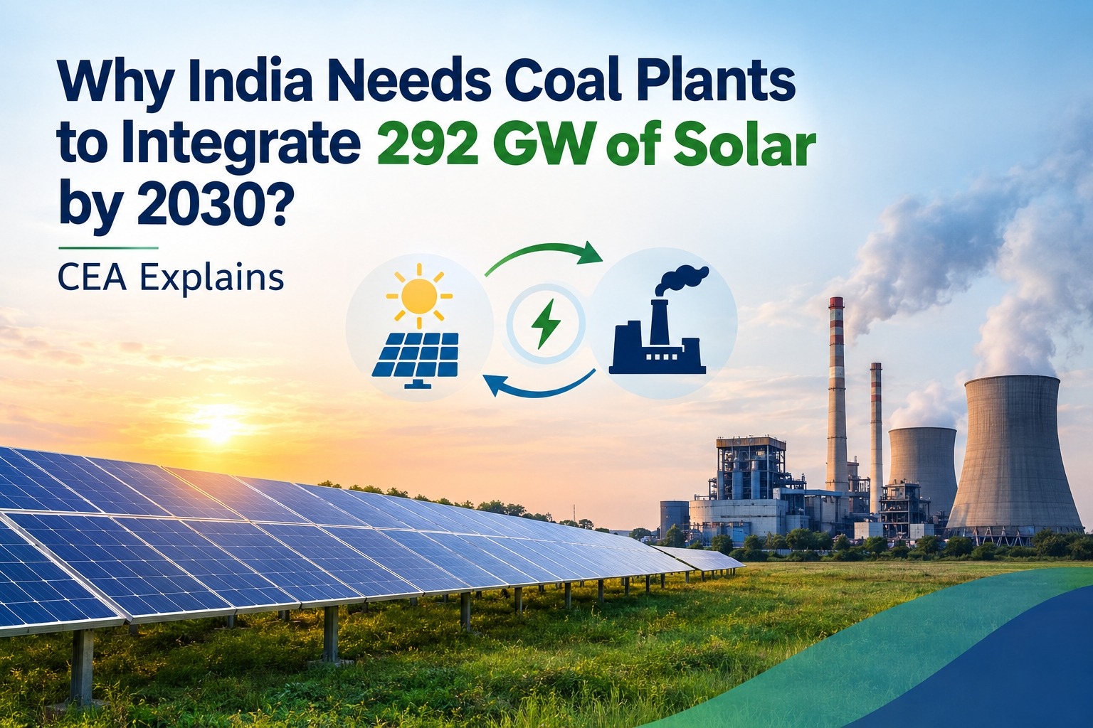 CEA Recommends Flexible Coal Plant Operation to Support 292 GW Solar Integration by 2030