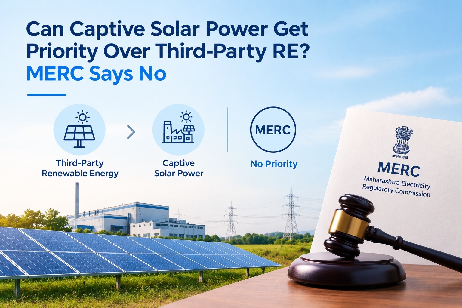 Can Captive Solar Power Get Priority Over Third-Party Renewable Energy? MERC Says No
