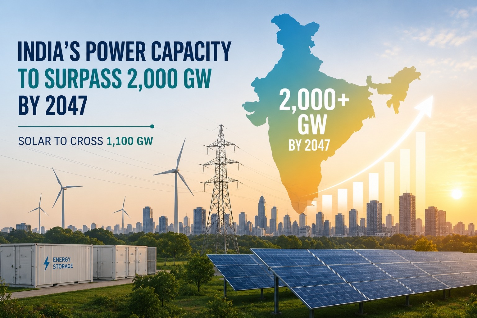 India’s Solar Capacity Could Surpass 1,100 GW by 2047: ENCIS Outlook