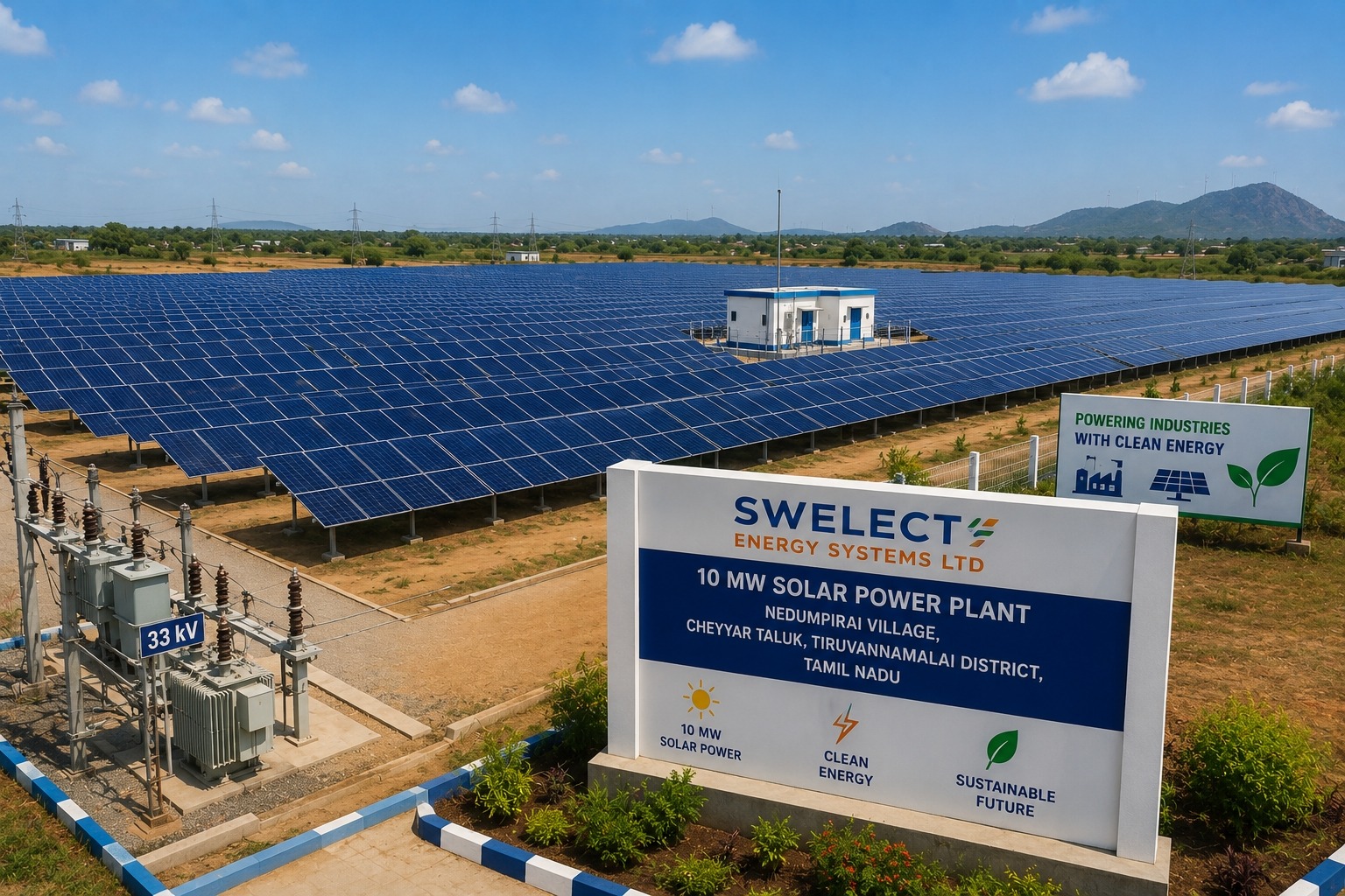 SWELECT Energy Commissions 10 MW Solar Power Plant in Tamil Nadu