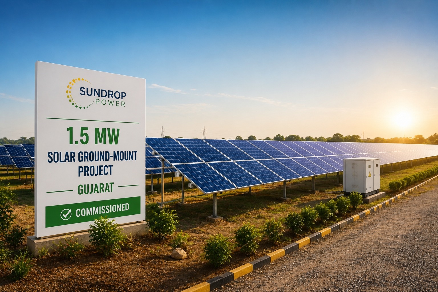Sundrop Power Commissions 1.5 MW Solar Project in Gujarat